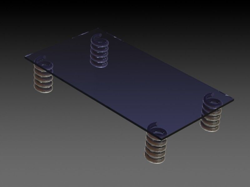 spiral legs Table Free 3D model_1
