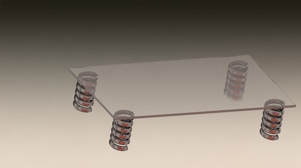 spiral legs Table Free 3D model_2