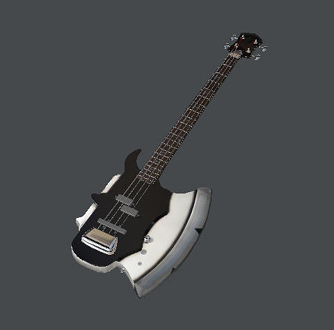 Guitar - Gene Simmonds from KISS 3D model