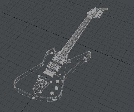 Guitar - Paul Stanley from KISS 3D model_1