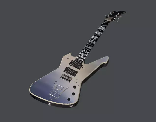 Guitar - Paul Stanley from KISS 3D model_0