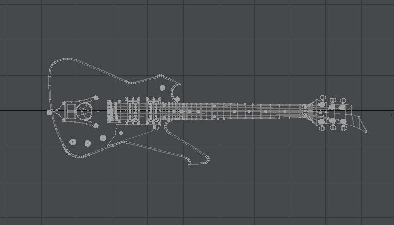 Guitar - Paul Stanley from KISS 3D model_2