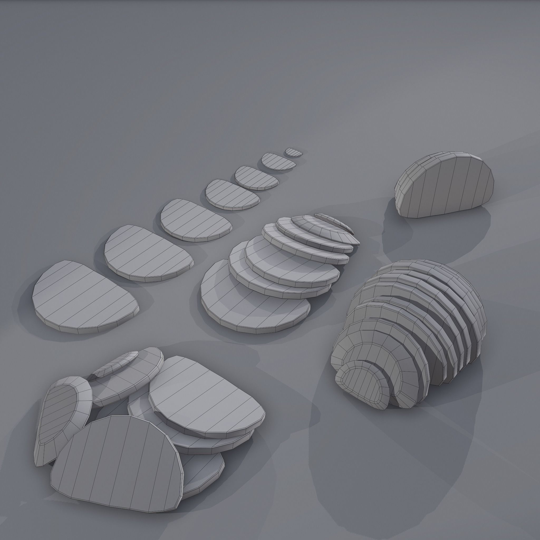 Medieval Rye Sliced Piles Free low-poly 3D model_16