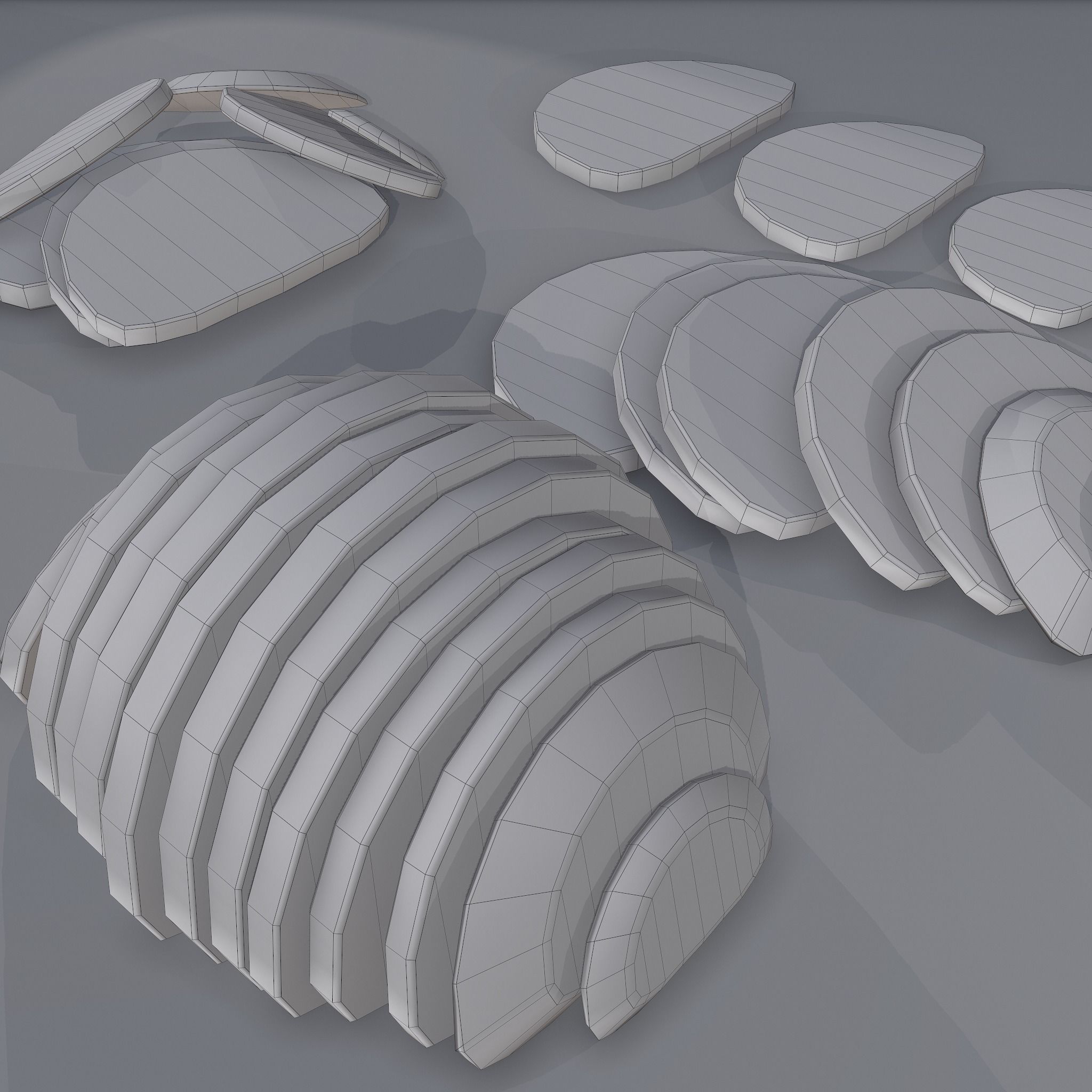 Medieval Rye Sliced Piles Free low-poly 3D model_20