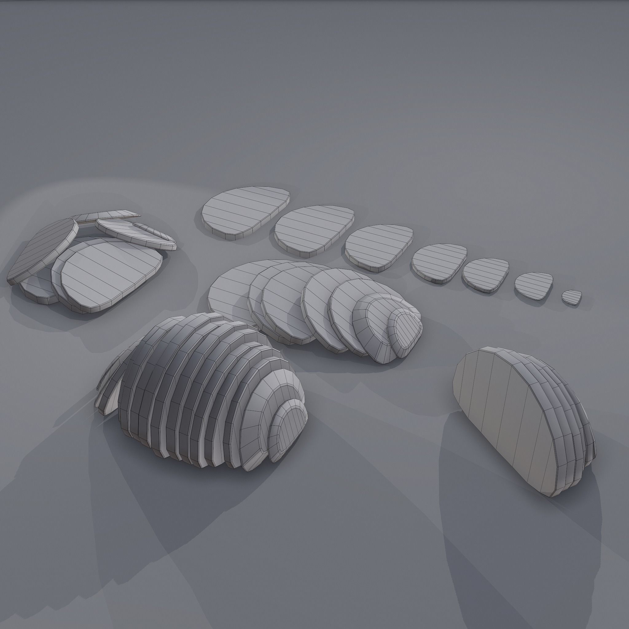Medieval Rye Sliced Piles Free low-poly 3D model_15