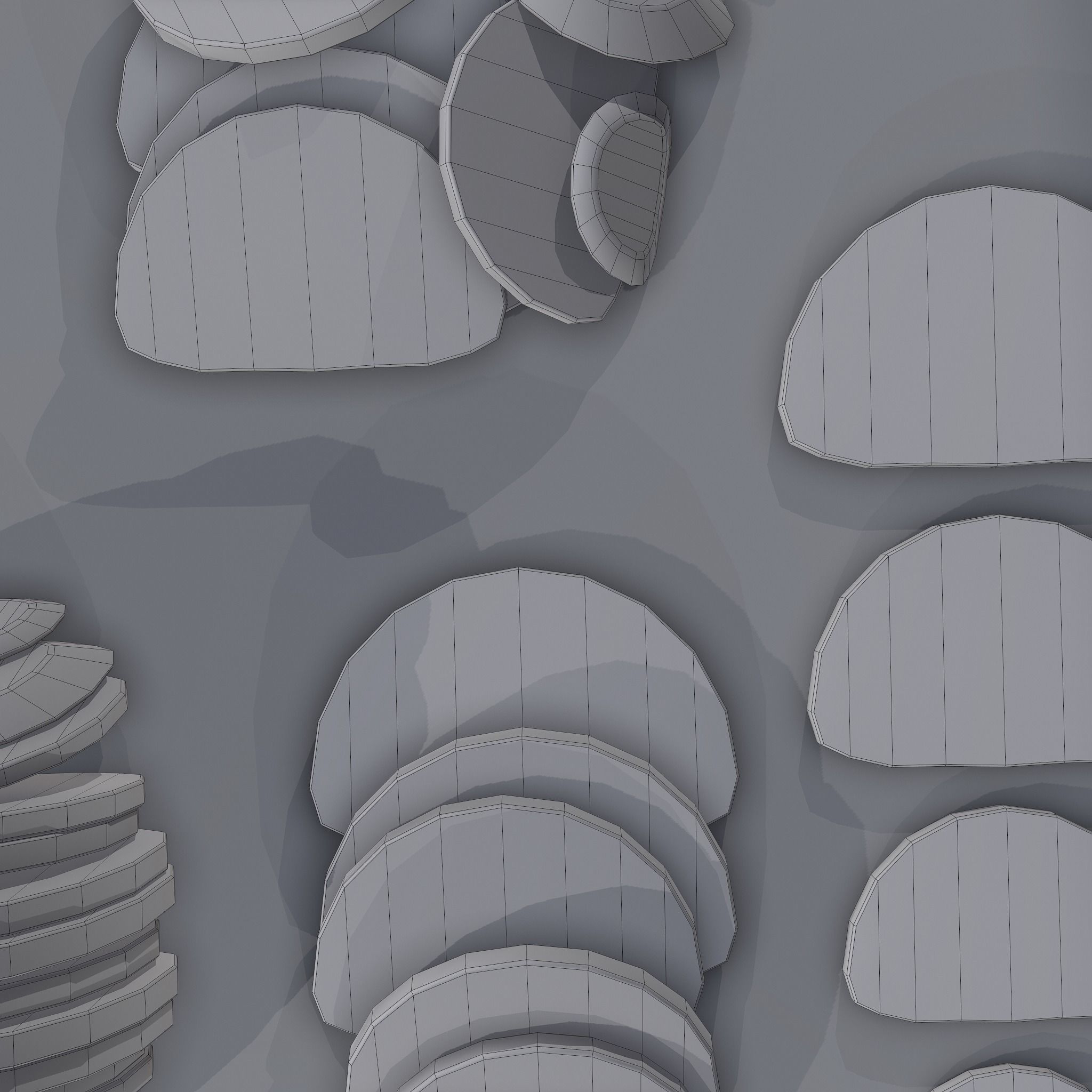 Medieval Rye Sliced Piles Free low-poly 3D model_21