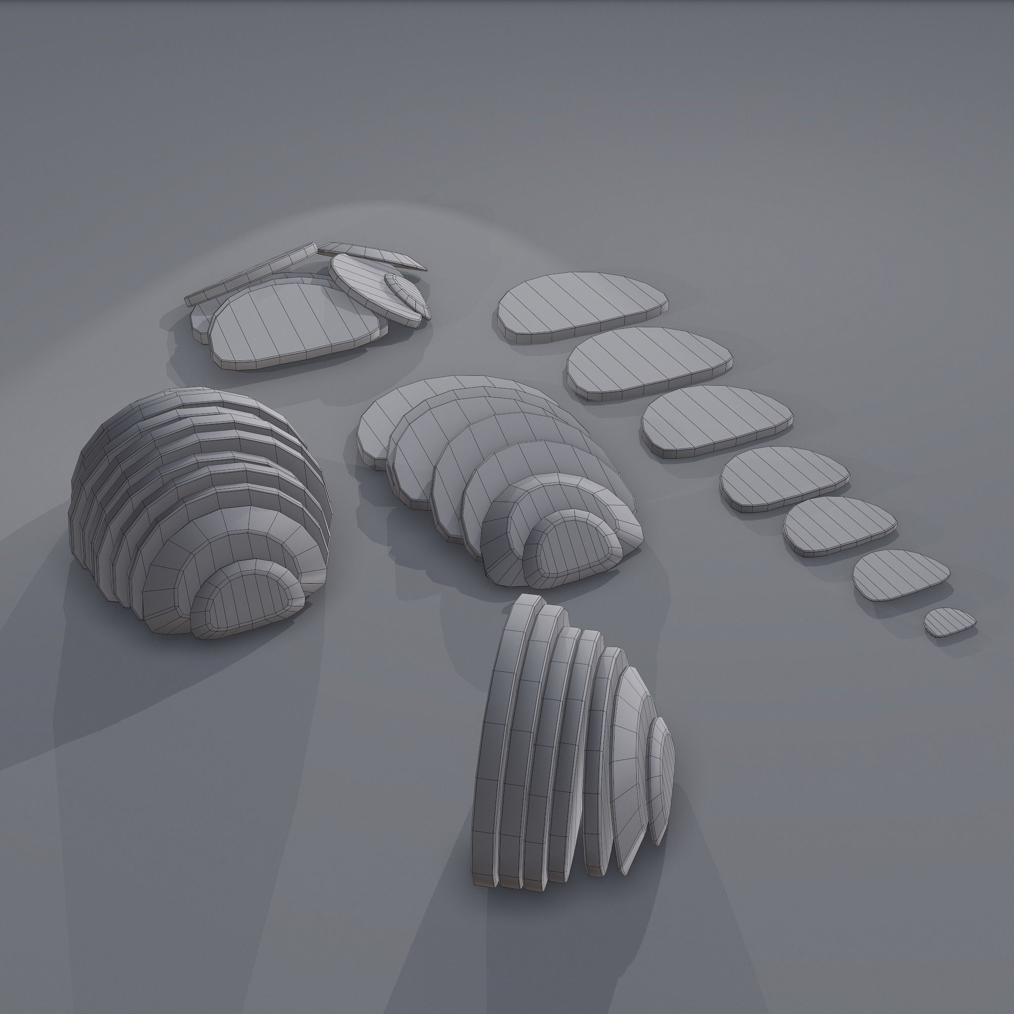 Medieval Rye Sliced Piles Free low-poly 3D model_14