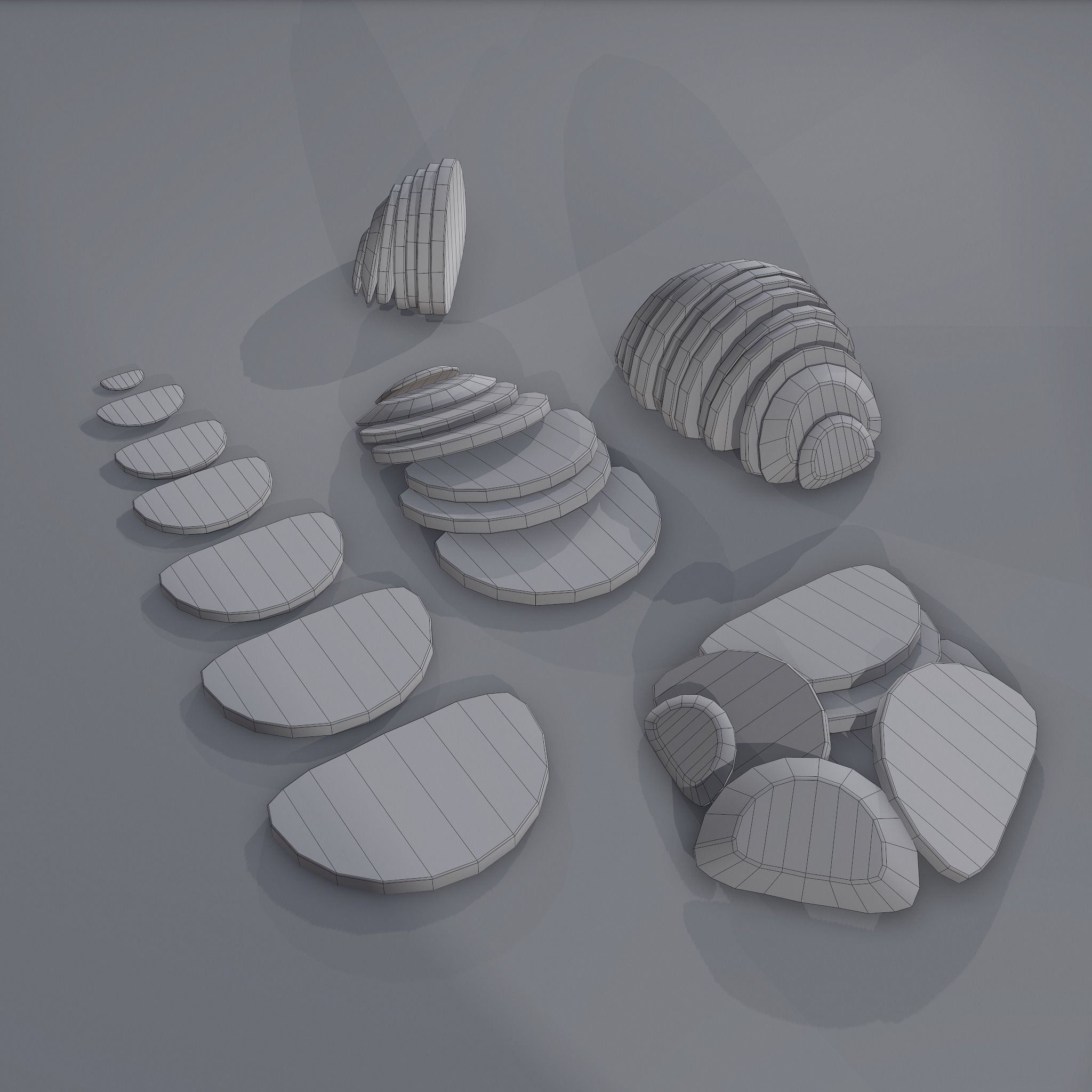 Medieval Rye Sliced Piles Free low-poly 3D model_18