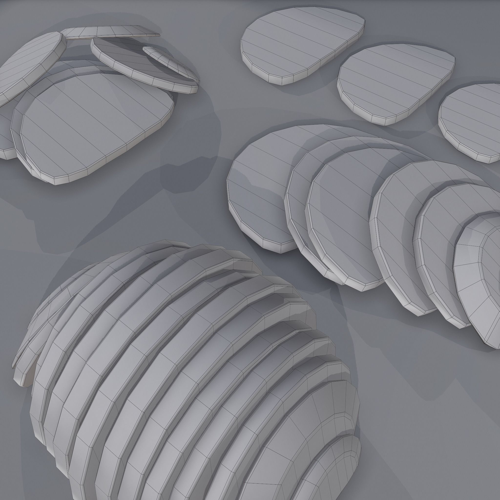 Medieval Rye Sliced Piles Free low-poly 3D model_22