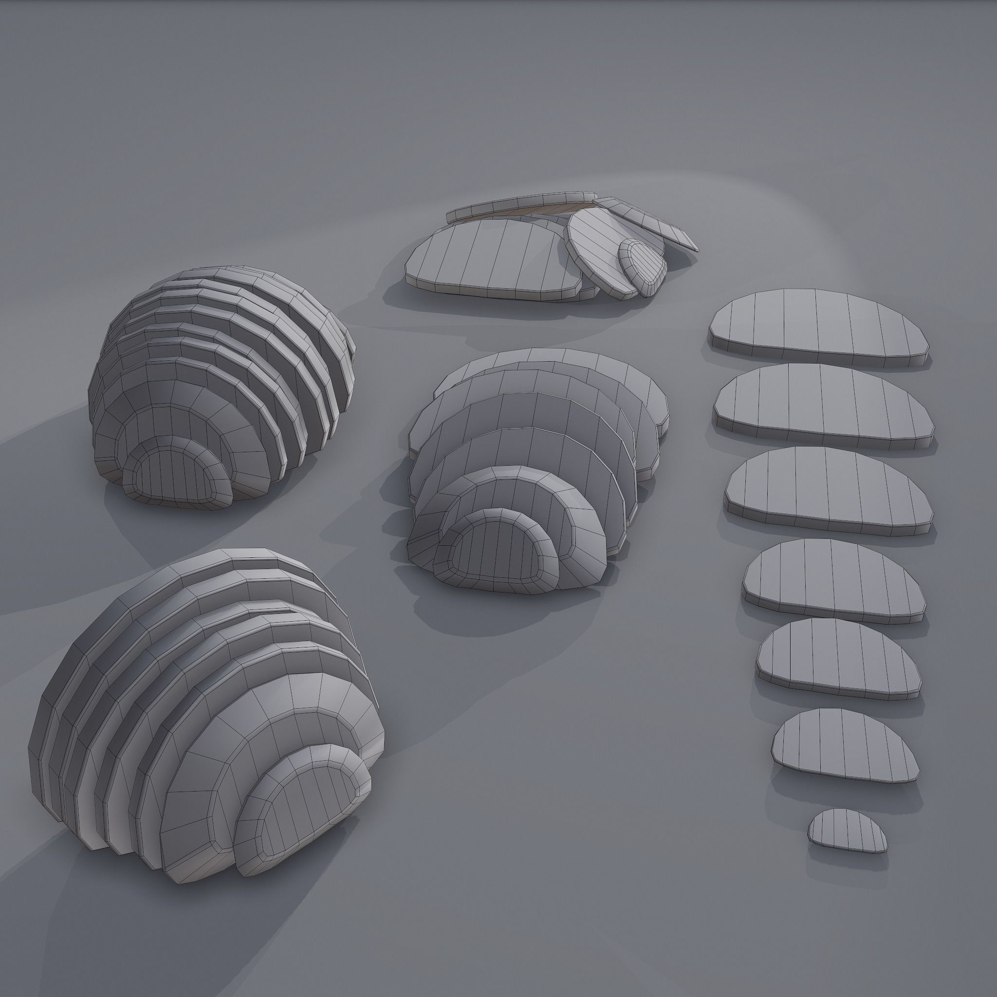 Medieval Rye Sliced Piles Free low-poly 3D model_13