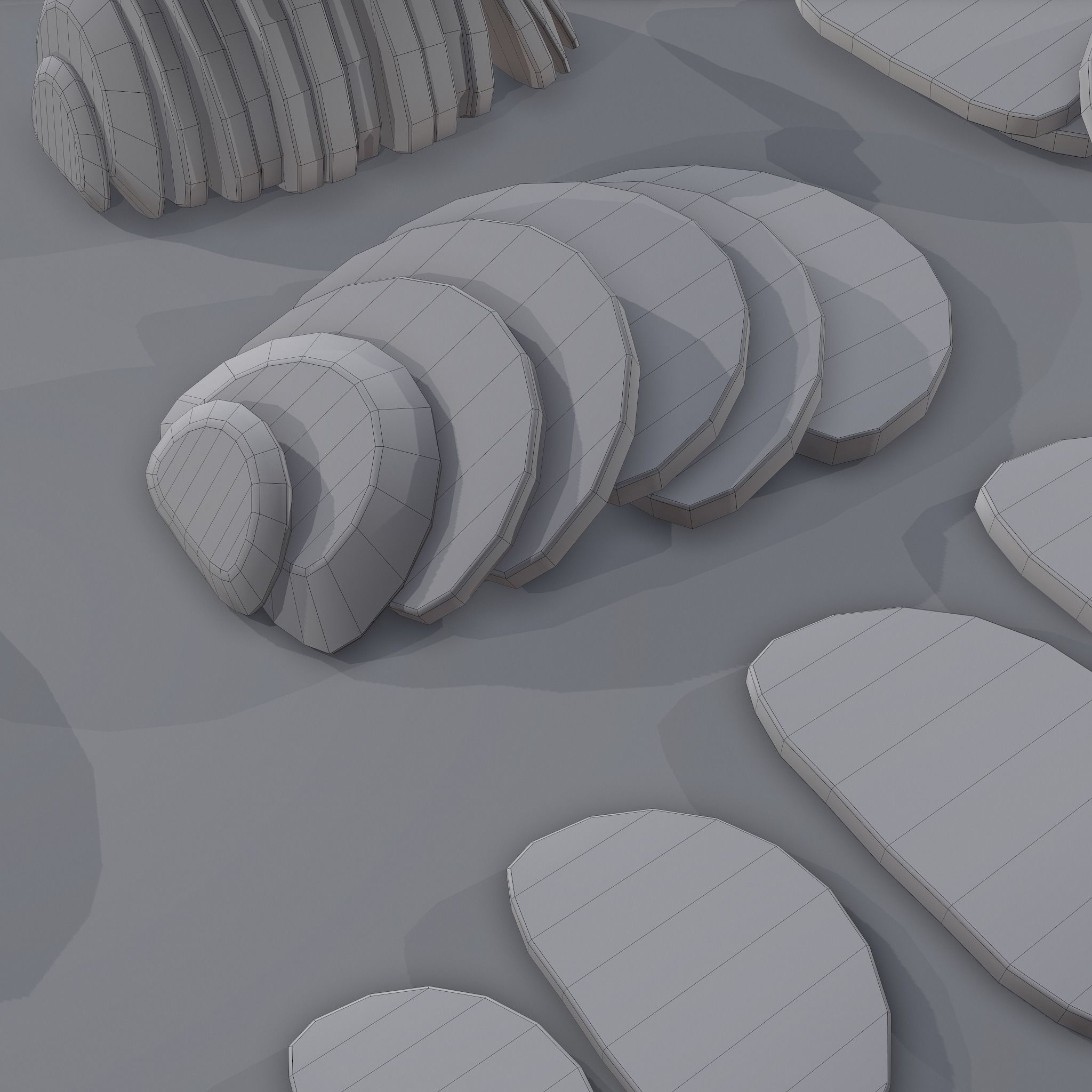 Medieval Rye Sliced Piles Free low-poly 3D model_19