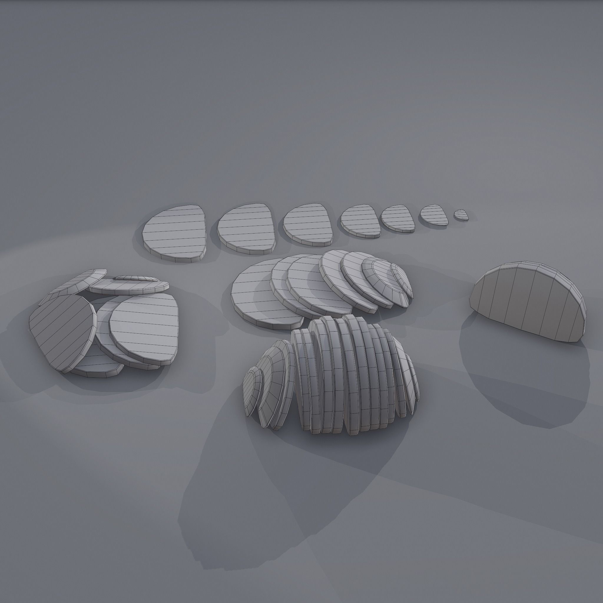 Medieval Rye Sliced Piles Free low-poly 3D model_17