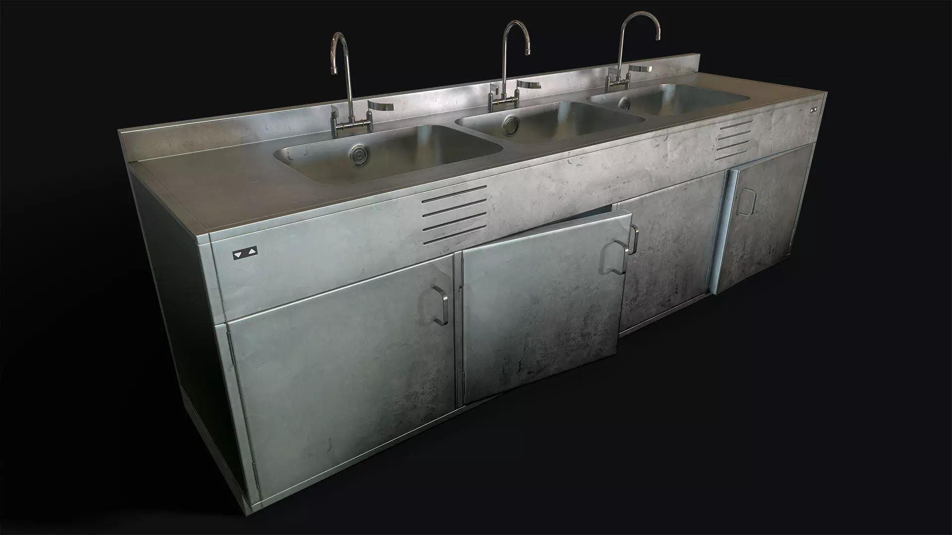 Decontamination Sink Low-poly 3D model_0