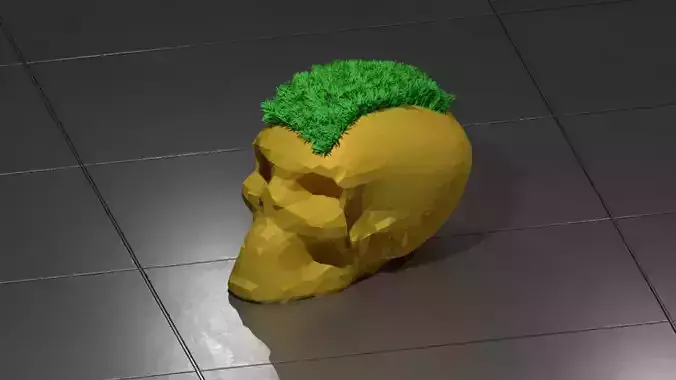 Low Poly Skull Planter 3D print model