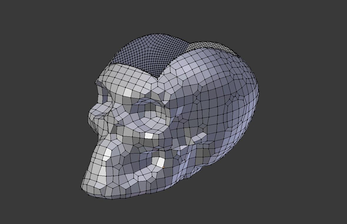 Low Poly Skull Planter 3D print model_5