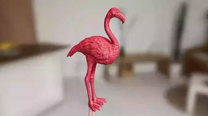Zoo Realism Toy Flamingo 3D Model STL