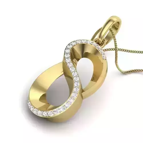 Women infinity pendant 3dm render detail 3D print model