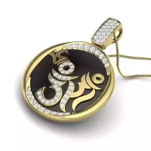 Spiritual pendant 3dm render detail 3D print model 3D print model