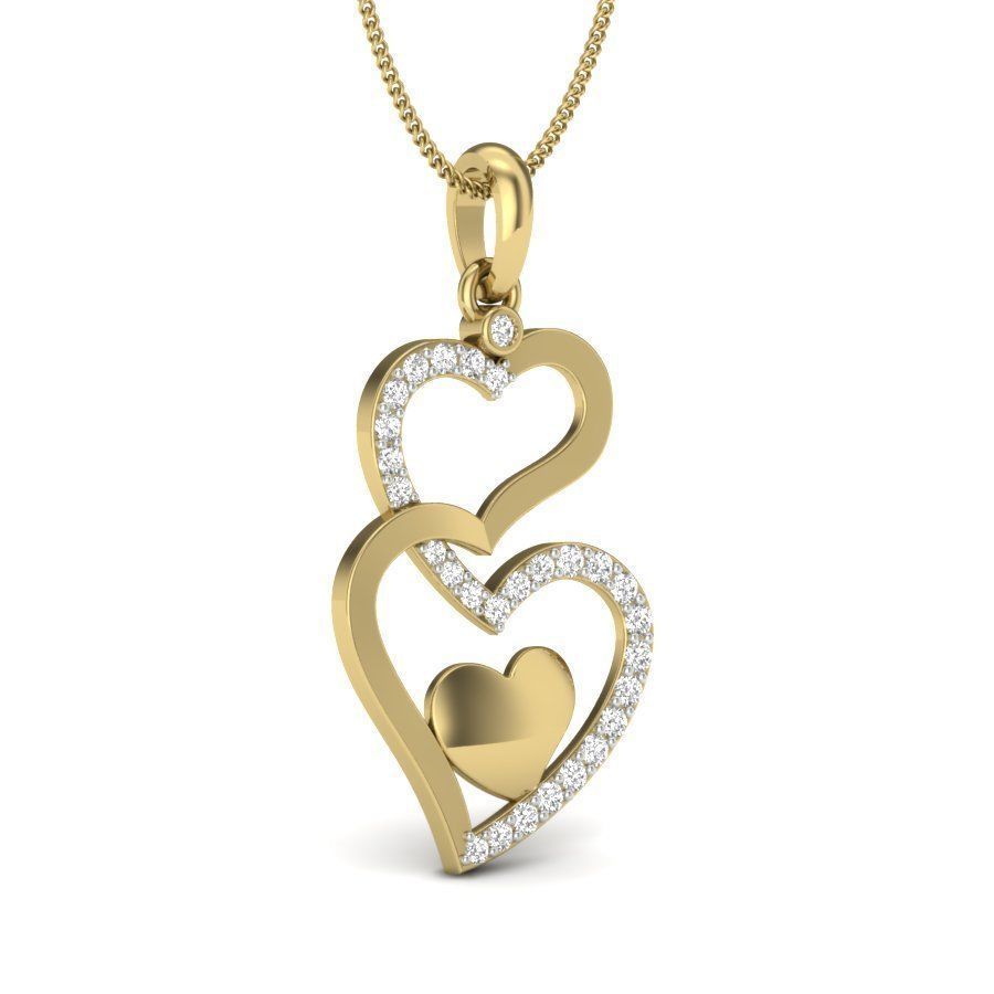 Women heart pendant 3dm render detail 3D print model 3D print model_3