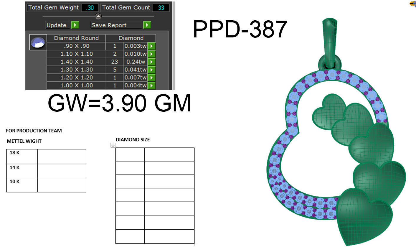 Women heart pendant 3dm render detail 3D print model 3D print model_6