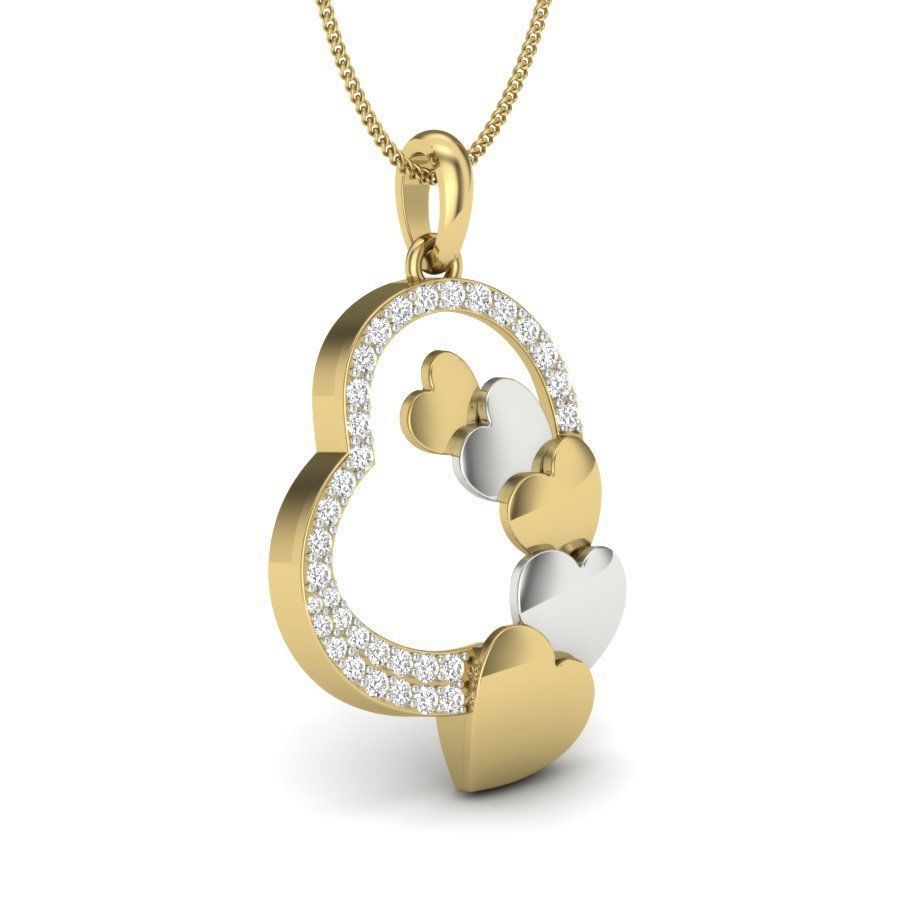 Women heart pendant 3dm render detail 3D print model 3D print model_3