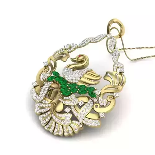 Women bird pendant 3dm render detail 3D print model 3D print model