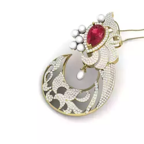 Women pendant 3dm render detail 3D print model