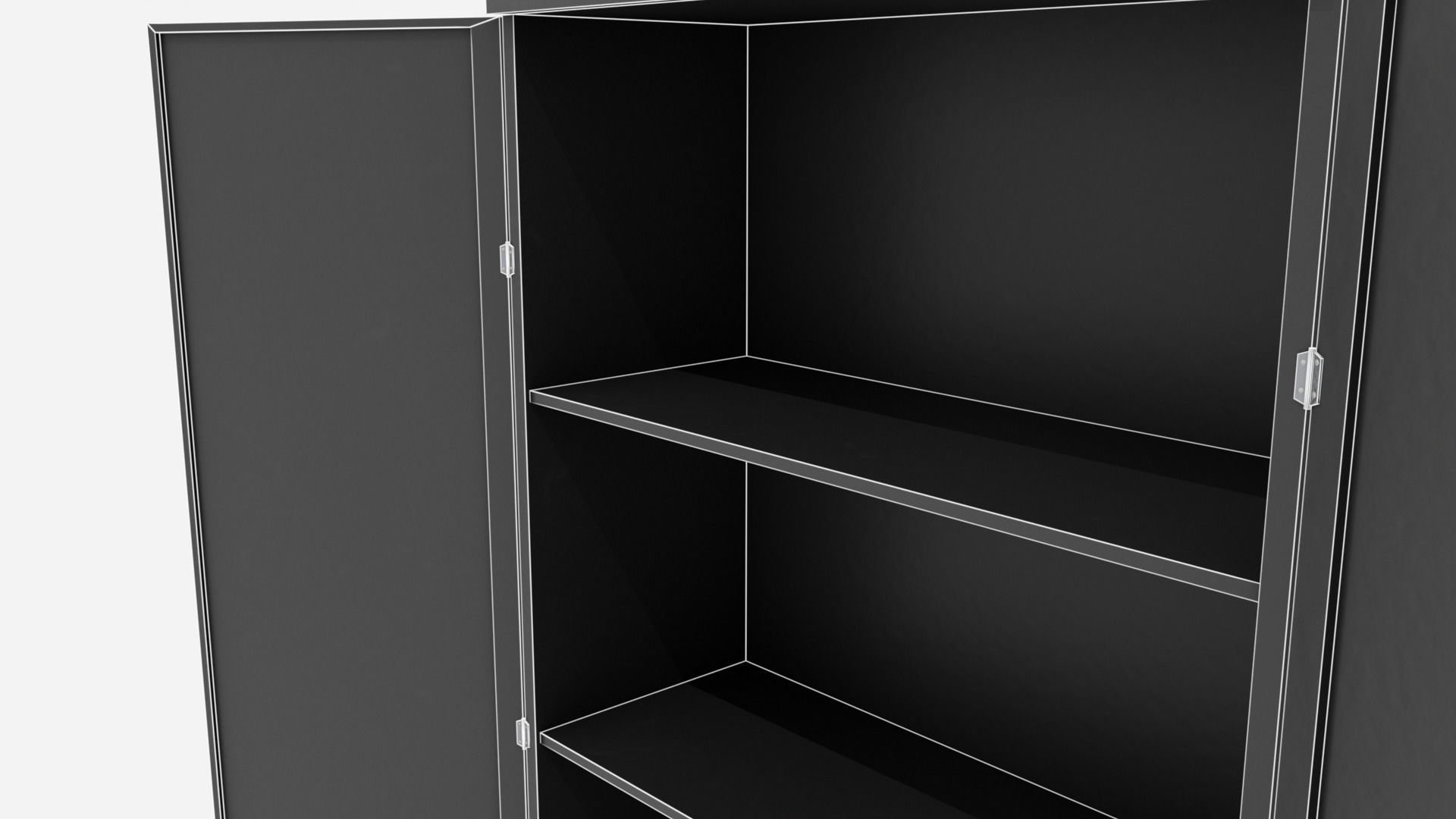 Large Filing Cabinet Low-poly 3D model_11