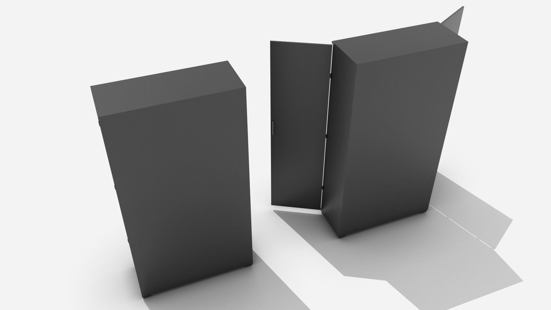 Large Filing Cabinet Low-poly 3D model_6