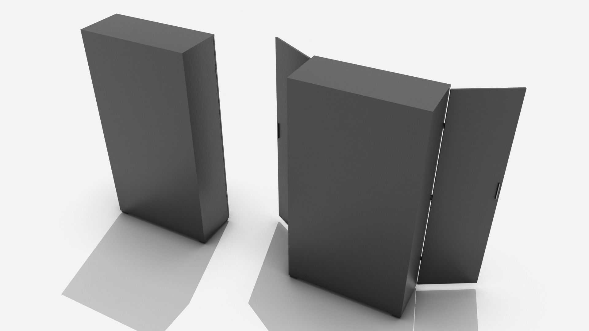 Large Filing Cabinet Low-poly 3D model_4