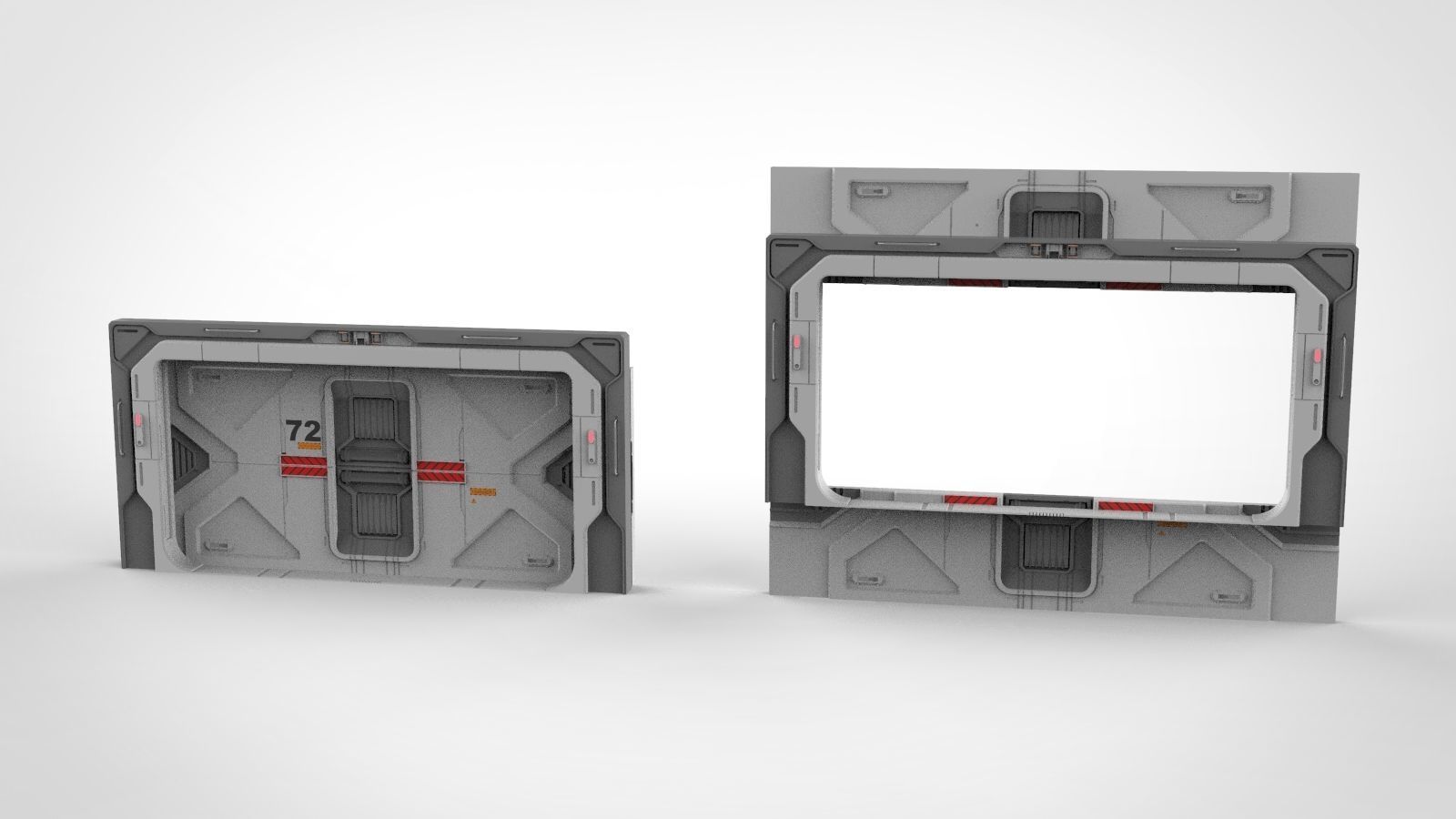 sci fi door 21 3D model_2