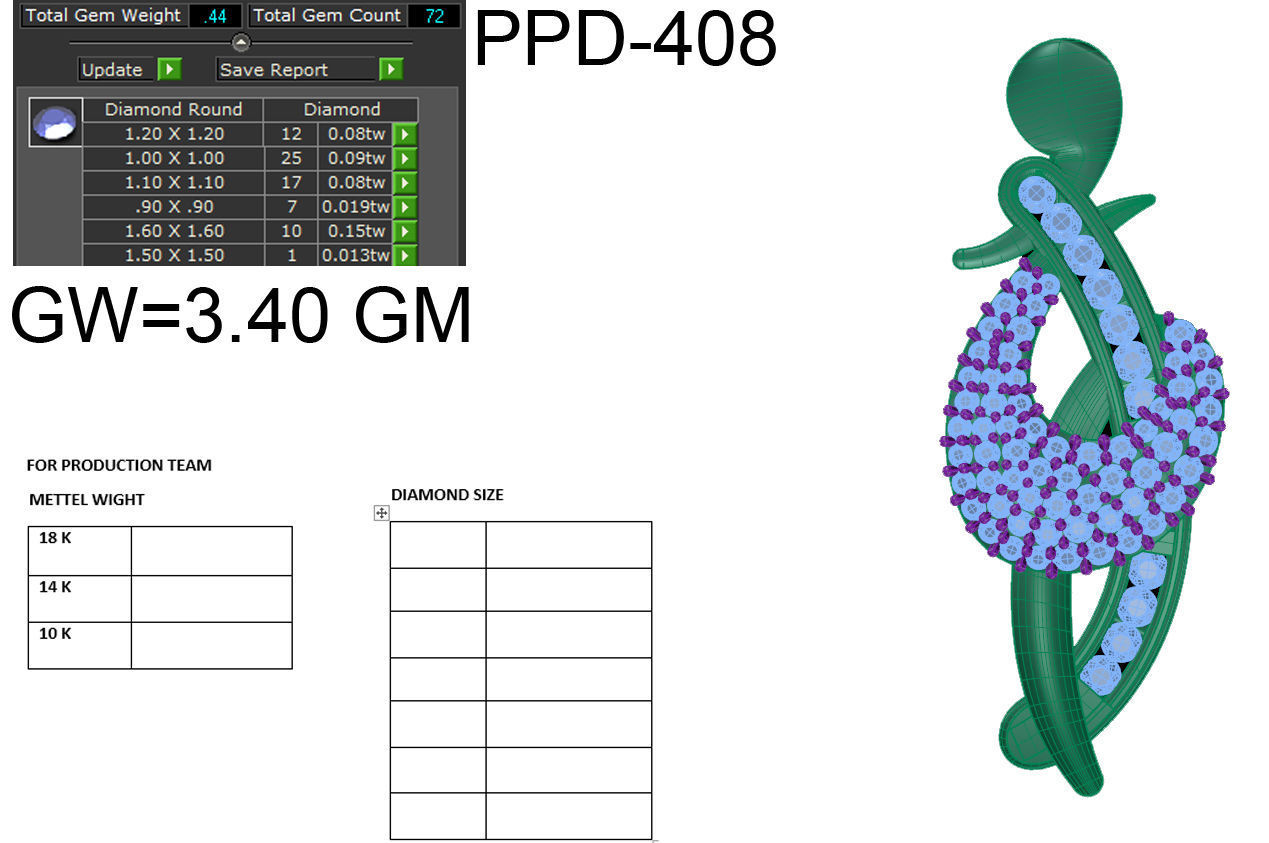 Women pendant 3dm render detail 3D print model 3D print model_6