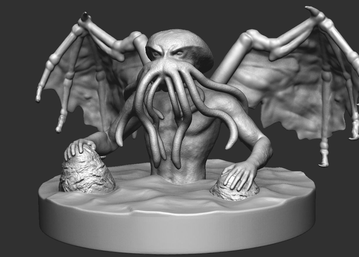 Cthulhu 3D print Concept Free 3D print model_1