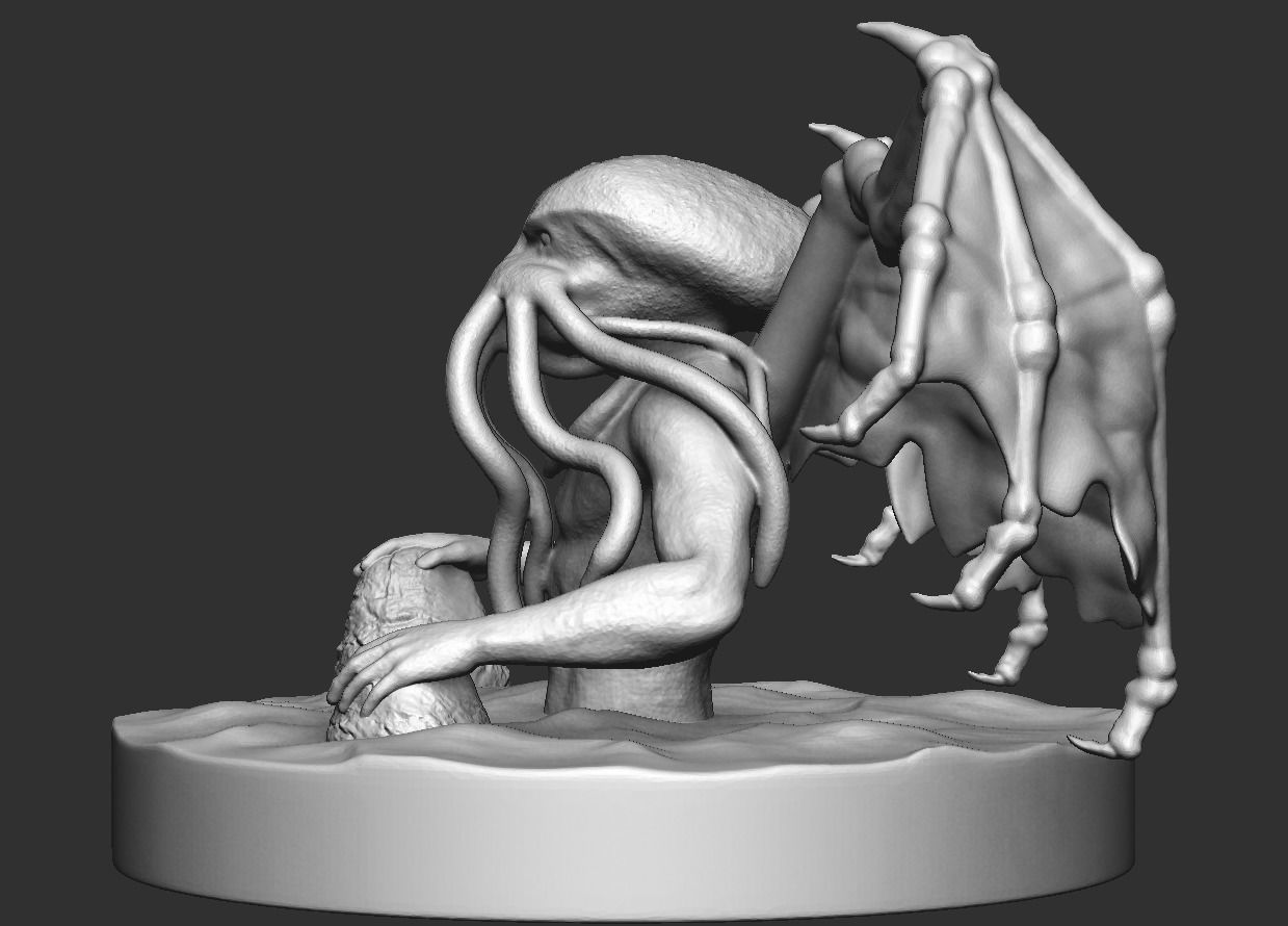 Cthulhu 3D print Concept Free 3D print model_3