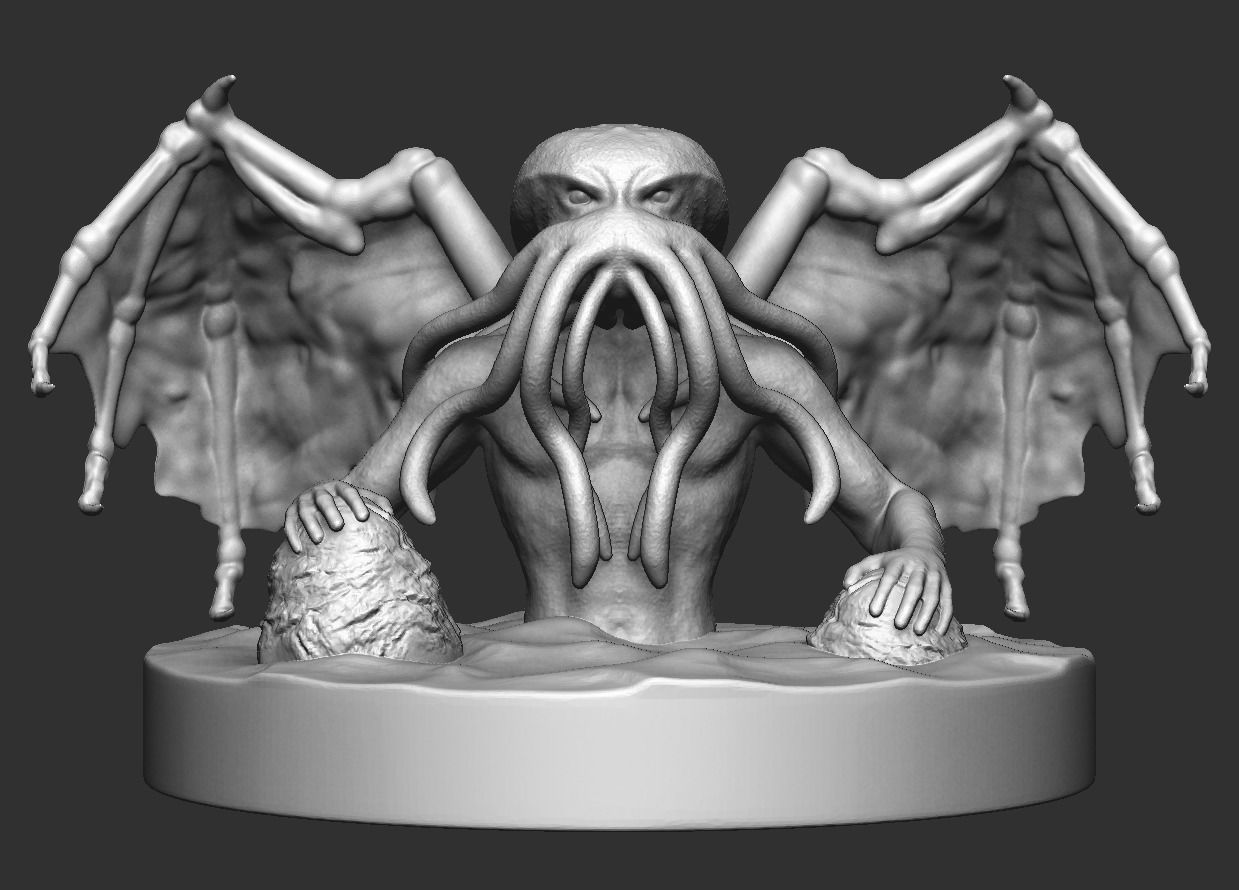 Cthulhu 3D print Concept Free 3D print model_2