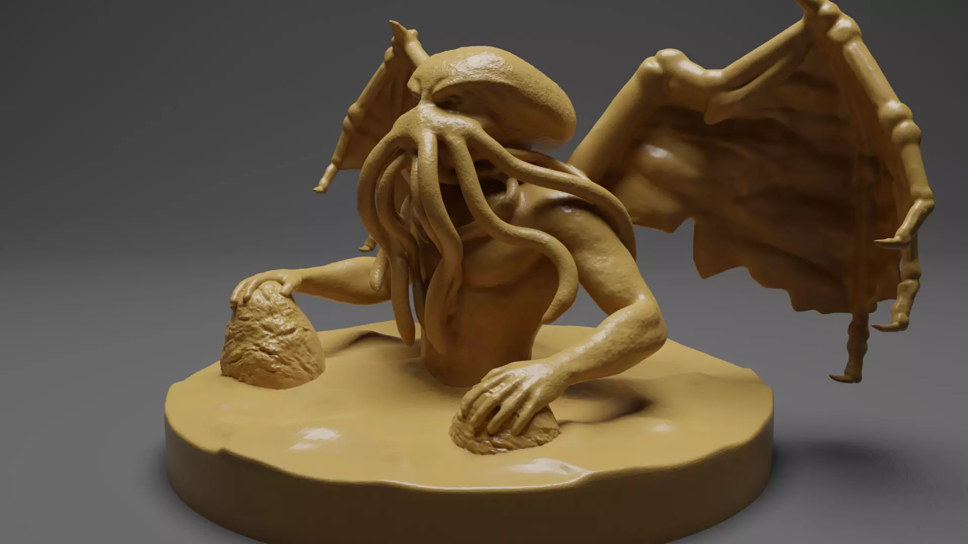 Cthulhu 3D print Concept Free 3D print model_0