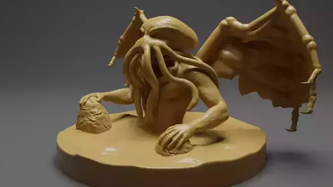 Cthulhu 3D print Concept Free 3D print model