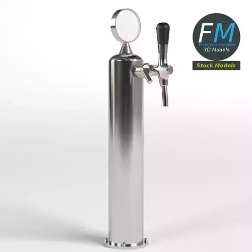 Single beer tap 3D model