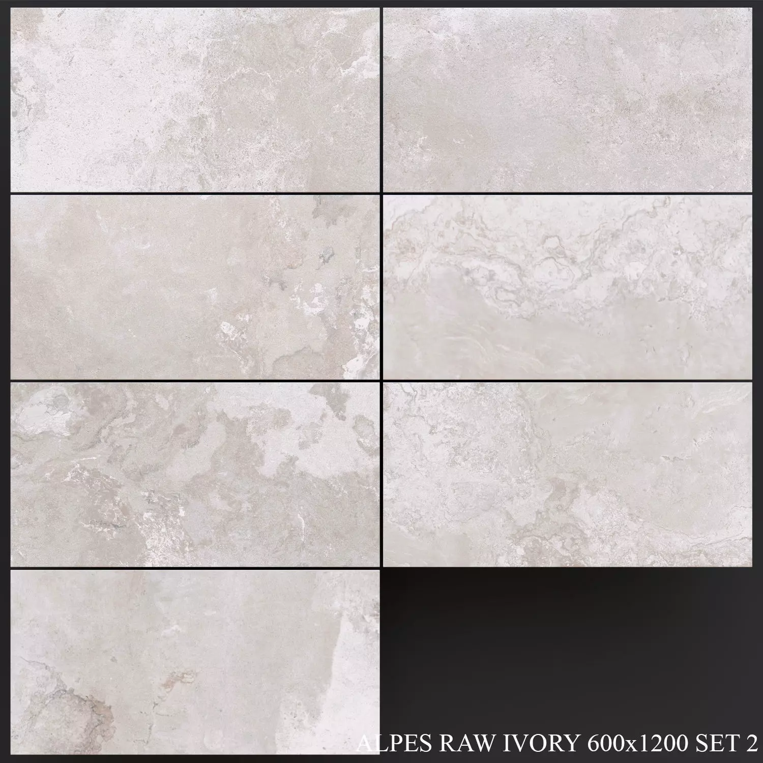 ABK Alpes Raw Ivory 600x1200 Set 2 3D model_0