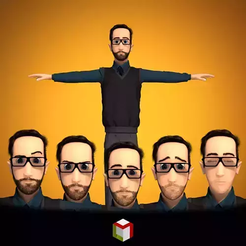 Male Cartoon Character  3D model