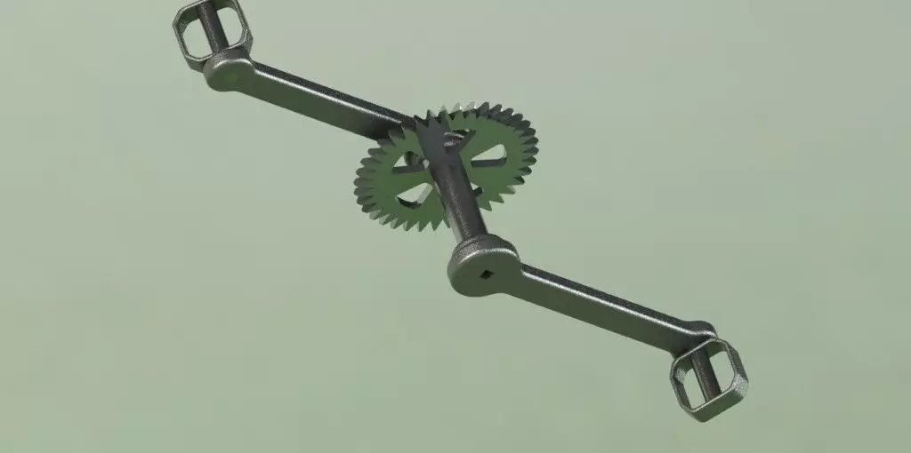 Bicycle gear mechanism green Free 3D model