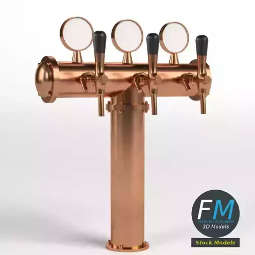 Triple beer tap