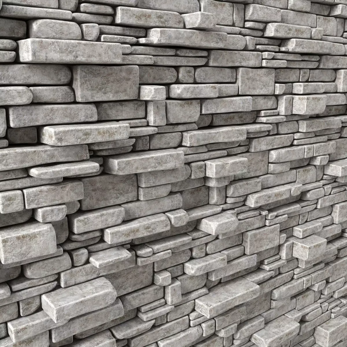 White stone decorative panel 3D model
