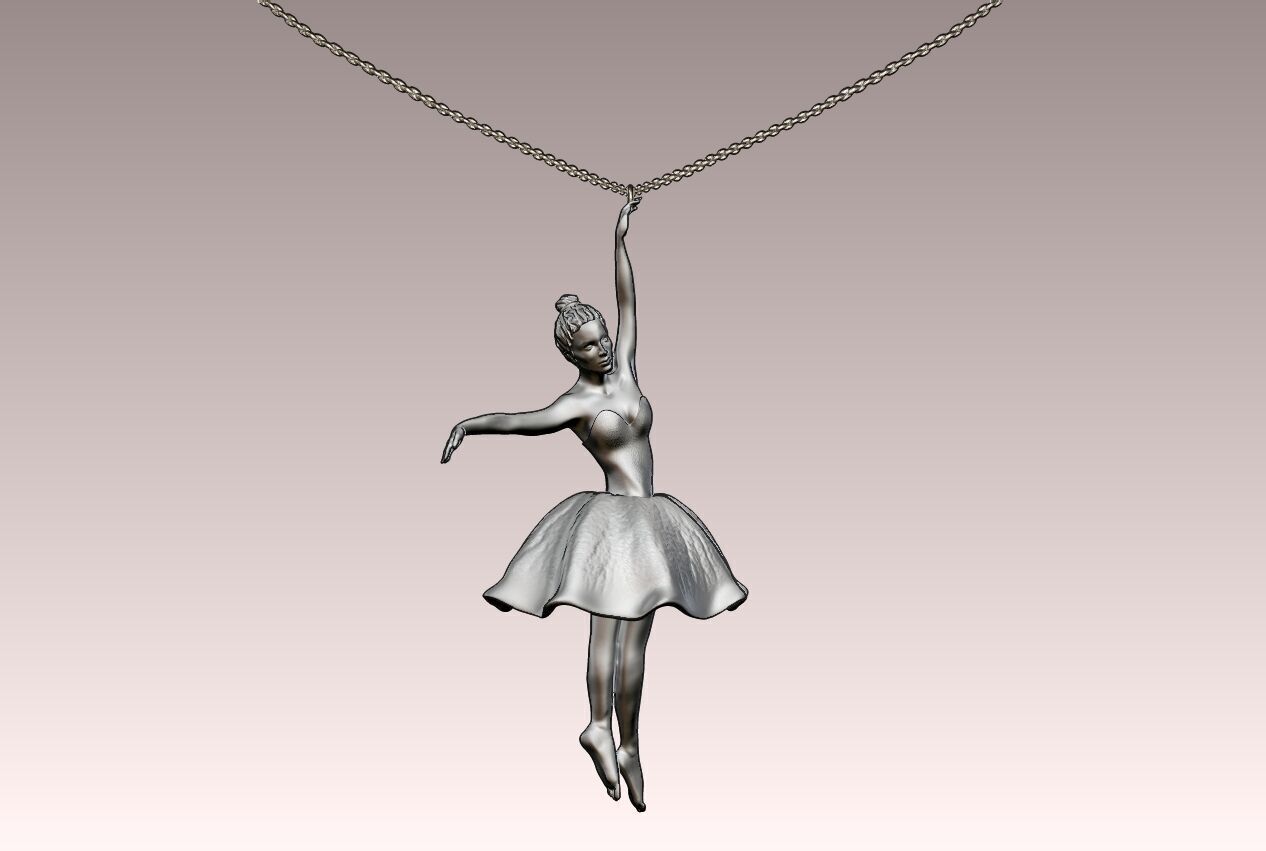 Elegant Ballerina 3D Print Model  4cm 6cm 8cm Sizes 3D print model_1