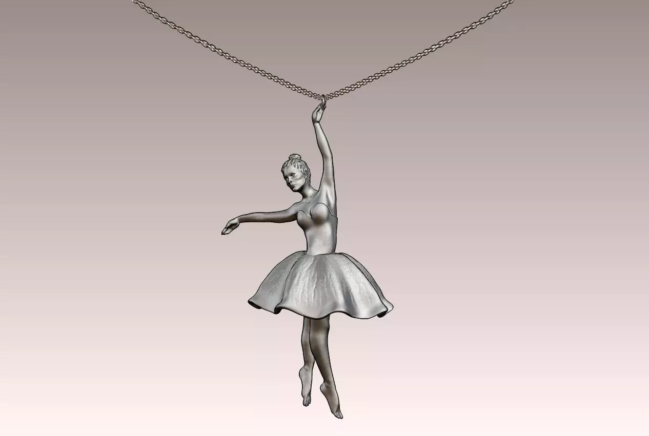 Elegant Ballerina 3D Print Model  4cm 6cm 8cm Sizes 3D print model_0