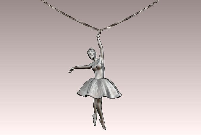 Elegant Ballerina 3D Print Model  4cm 6cm 8cm Sizes 3D print model