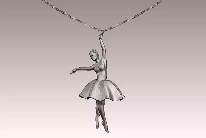 Elegant Ballerina 3D Print Model  4cm 6cm 8cm Sizes 3D print model