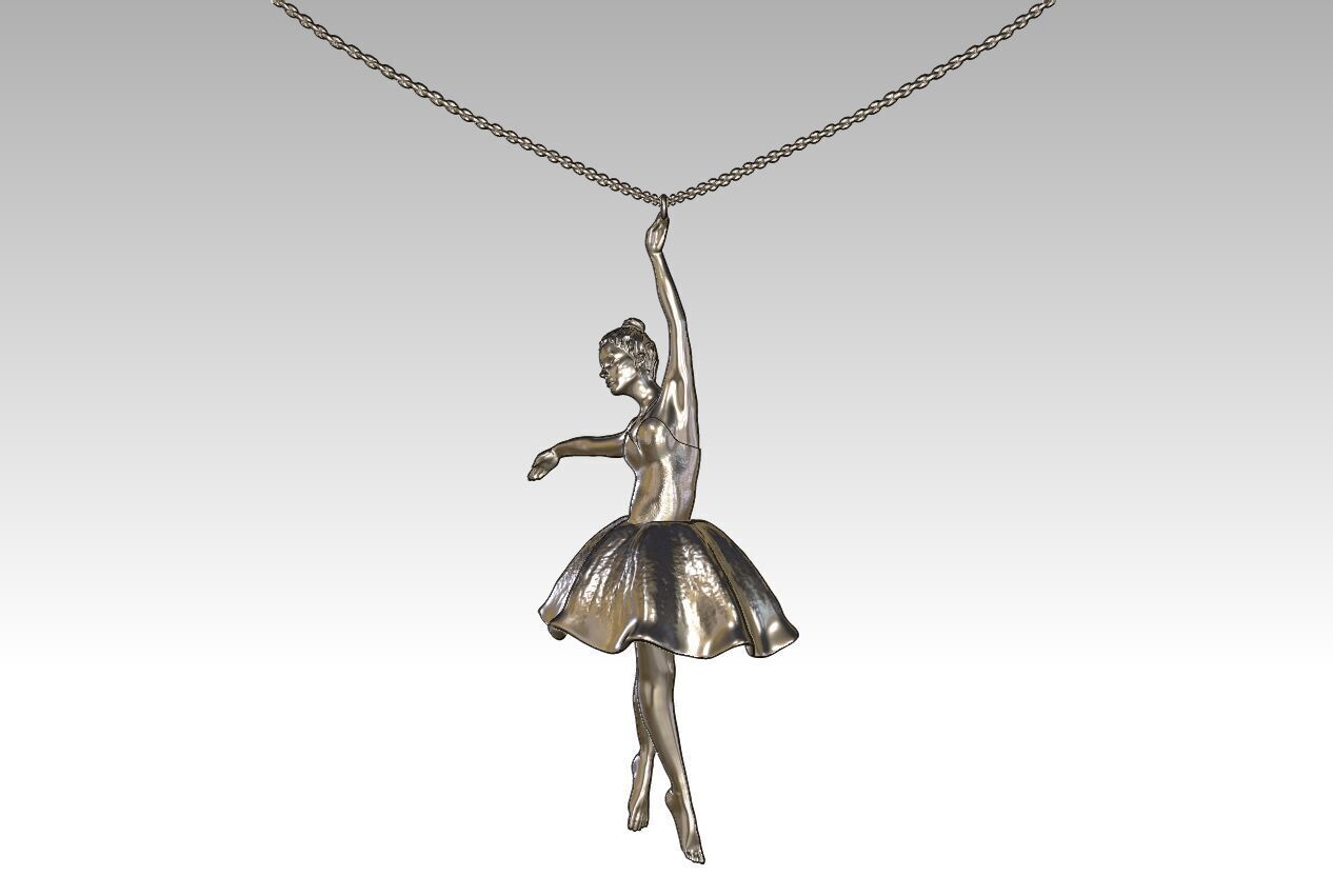 Elegant Ballerina 3D Print Model  4cm 6cm 8cm Sizes 3D print model_9