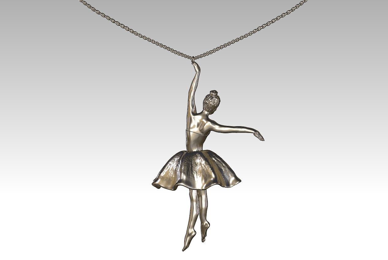 Elegant Ballerina 3D Print Model  4cm 6cm 8cm Sizes 3D print model_6