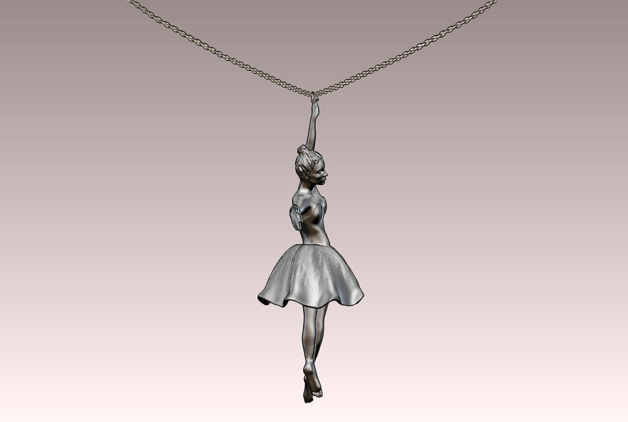 Elegant Ballerina 3D Print Model  4cm 6cm 8cm Sizes 3D print model_2